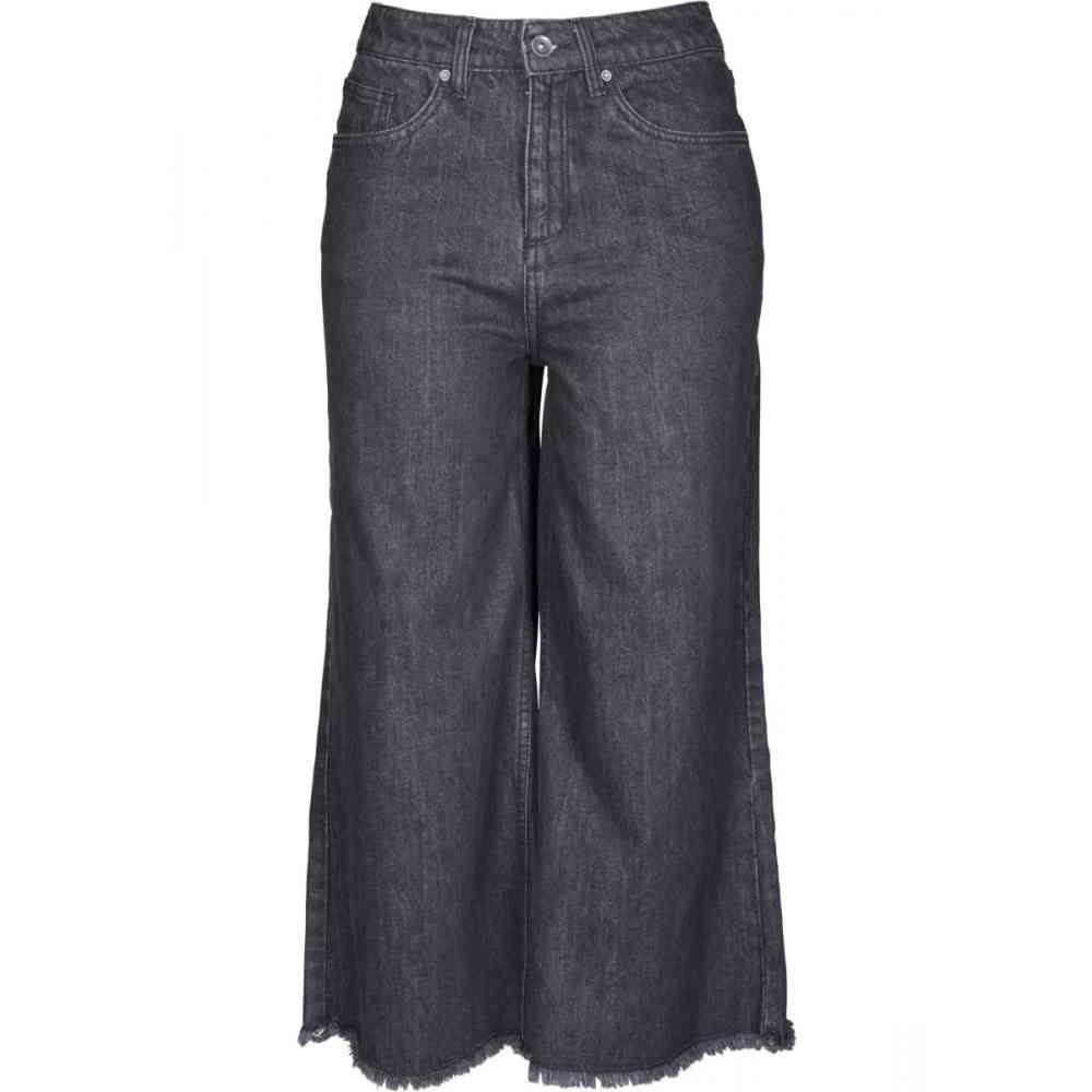 Urban Classics - Denim Culotte black Flared jeans - Denim - Black